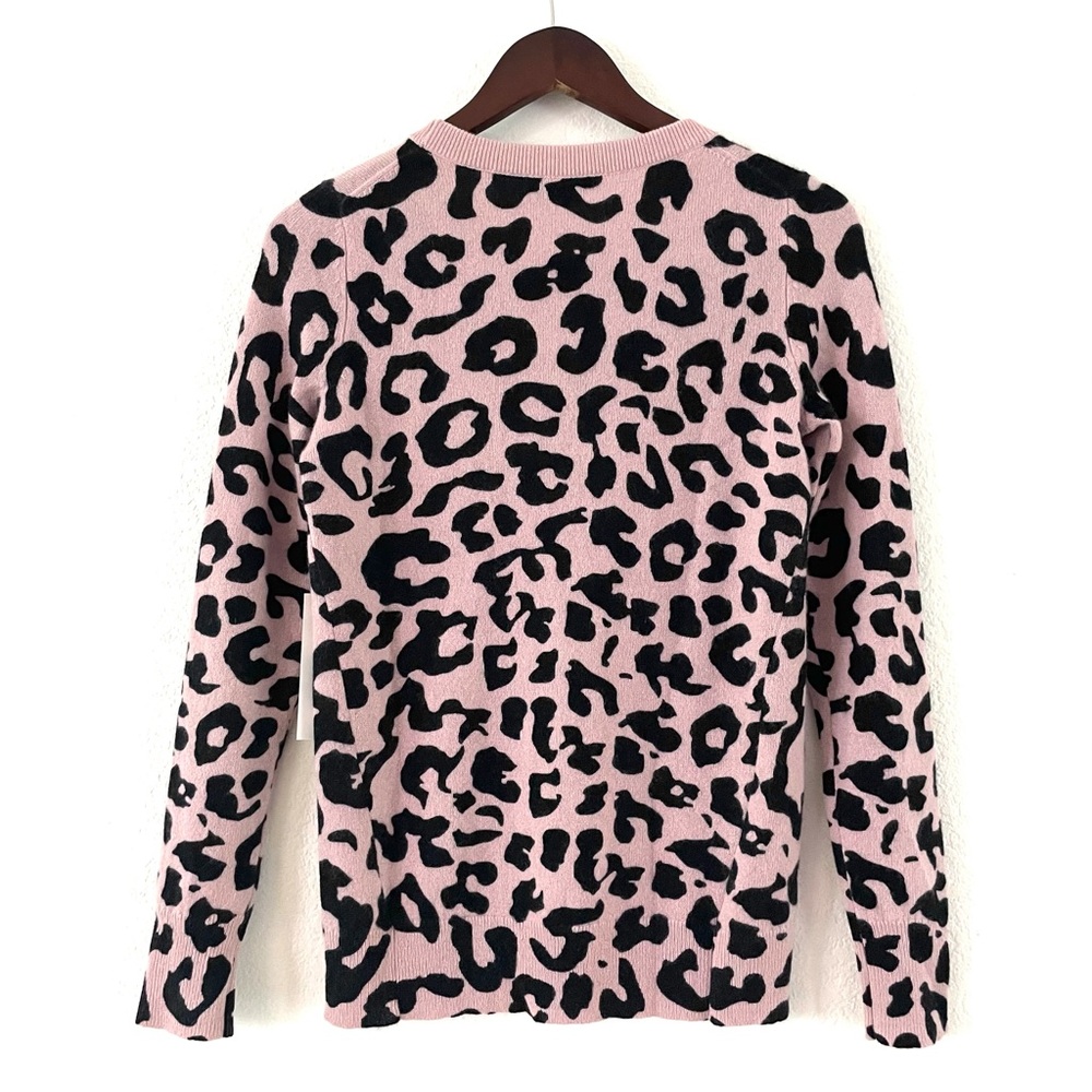 NWT White + Warren Cashmere Sweater Leopard - Picture 10 of 16
